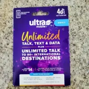 Ultra Mobile SIM Card Unlimited Talk Text Data + 80 Intl Destinations 5G/4G LT