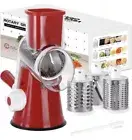Rotary Cheese Grater Shredder Chopper Round Tumbling Box Mandoline Slicer (AL)