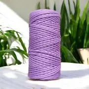 3mm 3ply Luxe Macrame Cord | VIOLET | 100% Premium Cotton Melbourne Australia