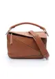 二奢 Pre-loved LOEWE puzzle bag Medium Handbag leather Brown 2WAY