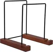 Elegant Wood Metal Record Display Stand Compact Desktop Storage Rack for Vinyl Home Decor