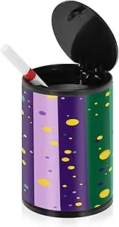 Ashtrays For Cigarettes Car Mardi Gras Carnival Purple Gold Green Mini Trash Can Car Ash Tray Portable Car Cup Holder Patio Kitchen Home