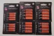 NFL Cincinnati Bengals Super Heavy Duty AA & AAA Batteries Brand New 6 Packs