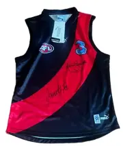 JAMES HIRD & KEVIN SHEEDY Hand Signed Essendon XL Jumper Puma BNWT Vintage