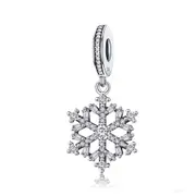 Silver plating Snowflake Charms Fit Bracelet Women Pendant Jewelry
