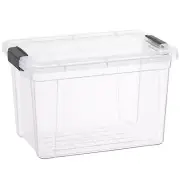 X-Deep Clear Storage Container with Lid and Handles, Stackable Organizer Bin ...