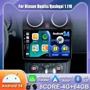For Nissan Dualis/Qashqai 1 J10 Android 14 Car Stereo Radio GPS Head Unit 64GB