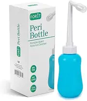 FORET-Peri Bottle for Postpartum Essentials I Feminine Care I Superior Portable Bidet for Women- After-Birth Accessories for Mothers to Soothe & Clean Perineal Area I Compact & Sturdy I No Water Leak