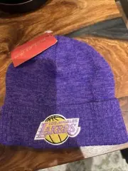 NWT Mitchell & Ness Los Angeles Lakers NBA Team Toboggan Wg5￼