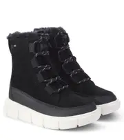 [Sorel Kids] Sorel Kids Sorel Explorer III Lace suede ankle boots UK 1 black