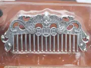 999 Fine Silver Pure Silver Hair Comb Dragon Head Healthy Hair Care 3.8inch/57g