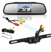 Car Rear View Kit 7LED Number Plate Reversing Camera + 4.3" LCD Mirror Monitor