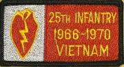 25th Infantry VIETNAM 1966-1970 Patch W/ VELCRO® Brand fastener Military #2