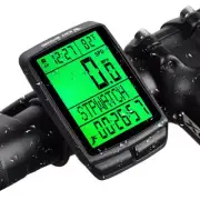 Bicycle Waterproof Backlight Multifunction Wireless Odometer Speedometer (Black)