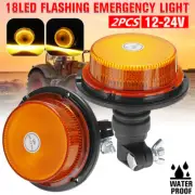 2PCS Roof LED Emergency Flashing Amber Beacon Strobe Tractor Warning Amber Light