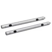Heatstrip 2pc 300mm Classic Heater Extension Offset Mount Pole Rod Kit Silver