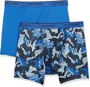 [Calvin Klein] Boys' Performance Boxer Brief Underwear, 2 Pack