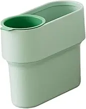 WeiLaiKeQi Trash Can with Detachable Mini Cup Easy Waste Sorting Wastebasket Garbage Can for Bathroom, Green