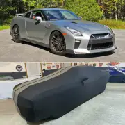 Car Cover Stain Stretch Dust-proof Custom Black/Gray For Nissan GT-R 2009-2021 (for: Nissan)