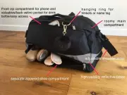 DANCE BAG - UNISEX SPORT GYM TRAVEL Silver Reflective With Shoe Compartment