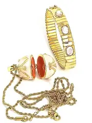 Black Friday jewelry for Mom Bday Handmade FAberge egg jewelry pendant 24k Gold