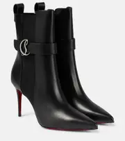 [Christian Louboutin] Christian Louboutin CL Chelsea leather ankle boots AU 9 black