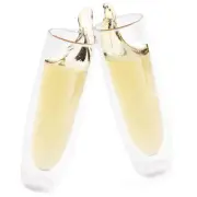 Spec101 Glass Champagne Flutes - Double Wall 5oz Glass Stemless Champagne Flutes