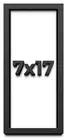 7x17 Shadow Box Frame Black | 1 inches Deep Real Wood Contemporary Shadowbox Dis