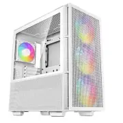 DeepCool CH560 White HighAirflow Mid-Tower ATX Case, Magnetic Hybrid Mesh,Temper