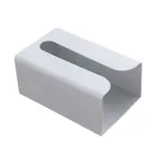 Wall Mount Simple Tissue Holder Punch-free Multifunctional Tissue Storage Box Grey Large Size