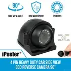 4PIN Rear Side View Reverse Camera IR Night vision HD For Truck Caravan Monitor