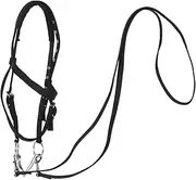 Anneome Horse Tack Nylon Rope Bridle Training Halter Western Style Comfortable Fit