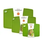 Silicone Thick Cutting Boards Mats Set of 3 Foldable & Flexible Design Juice ...