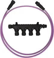 Zohisin Waterproof M12 Wire Cable 4 Port Multiport T Connector for NMEA 2000 Network Ideal for Marine Communication and Control in Ships and Yachts