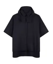 Chloé Kids Logo Plaque Layered Cape 12,14Y,10Y Black