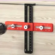 Cabinet Hardware Doweling Jig with 2 Drill Bit Aluminum Alloy Cabinet GrbKP
