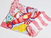Vera Bradley Beach Towel with Flip Flops Size 9/10 (L) in Lobster Clause
