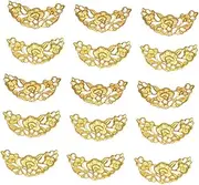 [AUTSUPPL] DIY Iron Charms Material 100 Pcs Gold Bridal Crescent Hairpin Supplies Elegant Headdress Decor