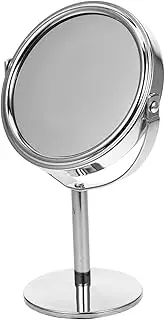 PLAFOPE Sturdy Double-Sided Tabletop Mirror Round Magnification for Makeup Rotating Stand and for Stability Random Color