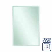 Thermogroup Montana Rectangle 25mm Bevel Edge Mirror - 1200x800mm with Hangers MS1280HN