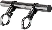 Gub KBROTECH 31.8MM Double Clamp Carbon Fiber Super Long Bike Bicycle Handlebar Extender Extension Light Lamp Phone Mount Bracket Stand Holder Space Saver