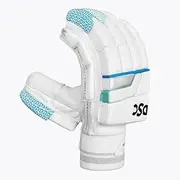 DSC Cynos 4040-2023 Cricket Batting Gloves for Women | Color: White | Size - Compact Left Hand | Airflow Gusset for Ventilation | Fiber-Reinforced Protection | 'Dual' Sided Sweatband