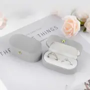 Velvet Couple Double Slots Ring Box Jewelry Gift Box Storage Case Display Boxes
