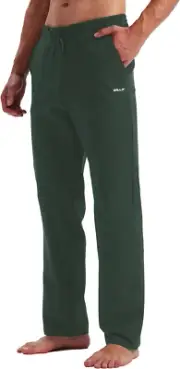 WILLIT Men'S Cotton Yoga Sweatpants Exercise Pants Open Bottom Athletic Lounge P