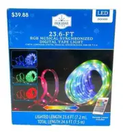 Holiday Time 23.6ft RGB Musical Synchronized Digital Tape Light - NEW