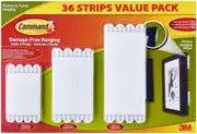 3M Command 36 Picture & Frame Hanging Strips Value Pack