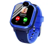 4G Full Netcom Phone Watch Waterproof Touch-screen Smart Watch Positioning Wearable Watch Suitable for Children-Blue