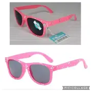 New Kidz Piranha 62062 Sugar Bubblegum Pink Stars Sparkle Sunglasses UVA UVB