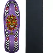 Powell Peralta Skateboard Deck Guerrero Mask Purple Old School Reissue, grip