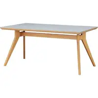 在飛比找樂天市場購物網優惠-◎岩板 陶板餐桌 CERAL 木腳款 150 LGY/NA 